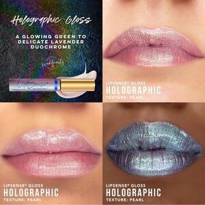 NWT. LipSense Holographic Gloss - Green to Lavender Duochrome